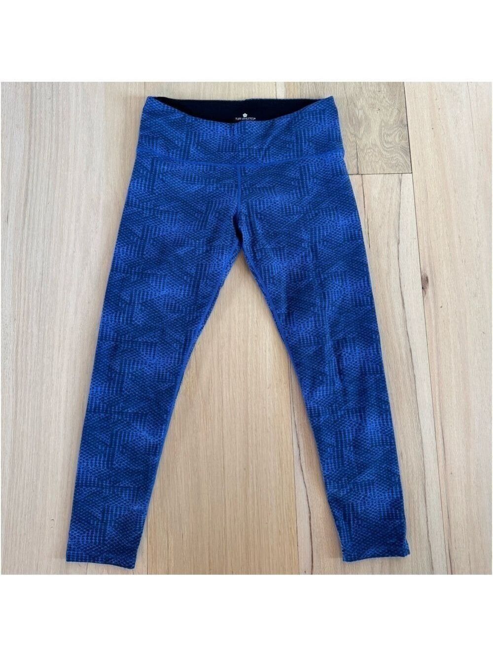 Tuff Athletics Blue Leggings Yoga Exercise Pants Size Large